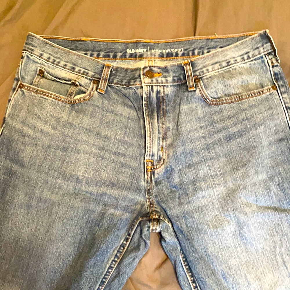 Men’s straight old navy blue jeans size 36 x 34